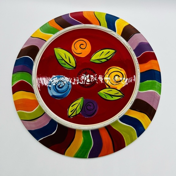 HAUSENWARE DESIGNED BY MARY ROSE YOUNG BRIGHT COLORFUL 13” BOWL - Picture 2 of 12